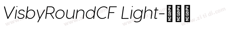 VisbyRoundCF Light字体转换